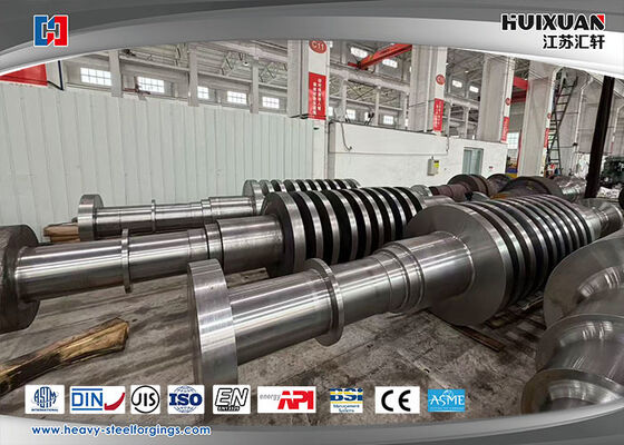 Rotor Turbin Uap Mempertukarkan Menggunakan Bahan Baja Alloy Dengan Proses Peleburan EF LF VD dan Mesin dari kasar hingga selesai