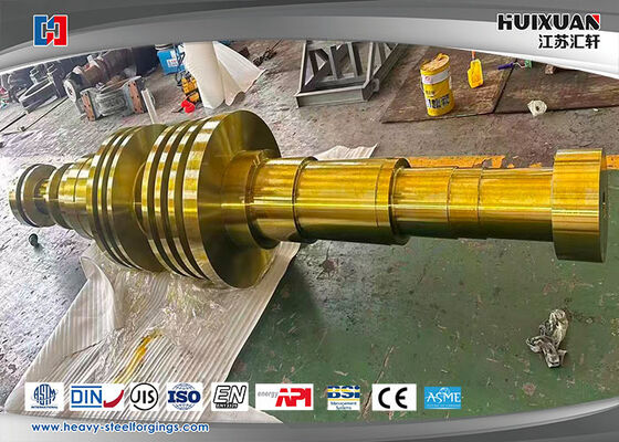 Rotor Turbin Uap Mempertukarkan Menggunakan Bahan Baja Alloy Dengan Proses Peleburan EF LF VD dan Mesin dari kasar hingga selesai